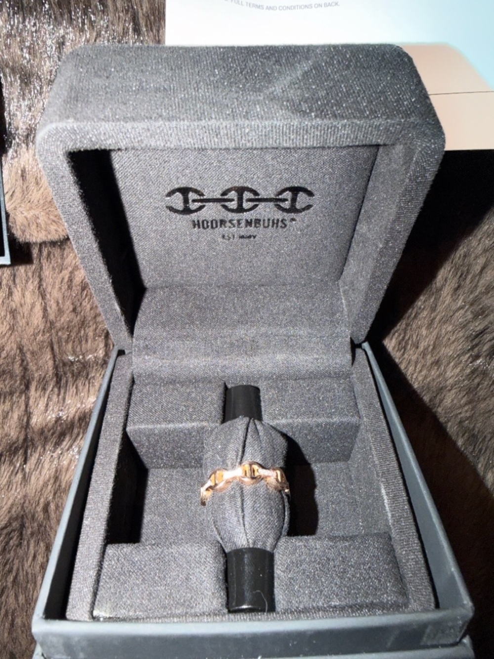 HOORSENBUHS Gold Link Women's Ring